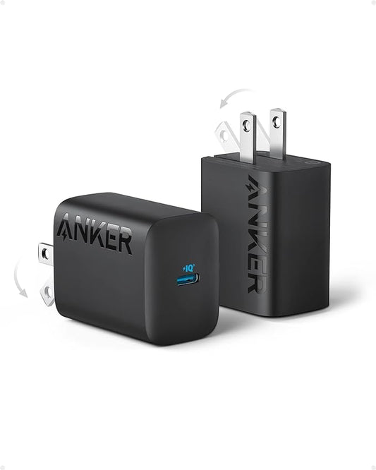 Anker 312 30W USB-C Charger, Charger Compact Foldable Design, 2-Pack 30W Fast Charger iPhone 14/13/12 Series, Samsung S23,...