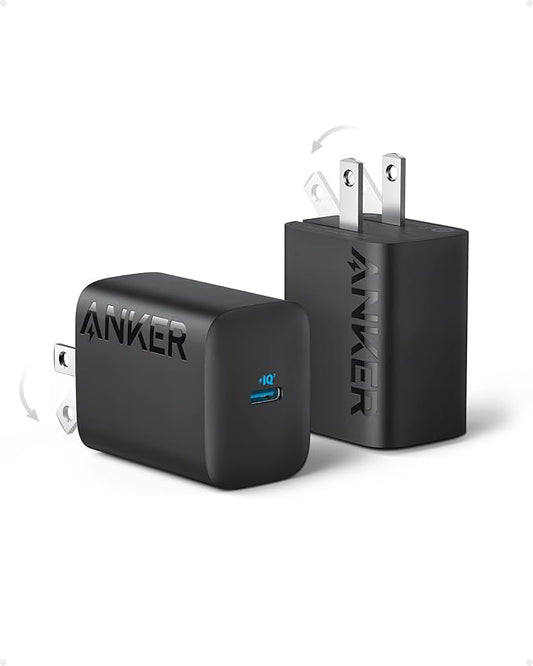 Anker 312 30W USB-C Charger, Charger Compact Foldable Design, 2-Pack 30W Fast Charger iPhone 14/13/12 Series, Samsung S23,...