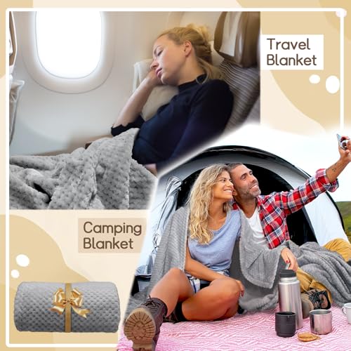 Tewloss 4 Pack Fleece Throw Blankets 50x60 Inches - 270 GSM Ultra Soft Plush Flannel for Bed Couch Sofa, Lightweight Warm ...