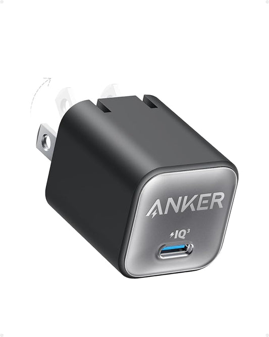 Anker Nano Charger, USB C GaN Charger 30W, PIQ 3.0 Foldable PPS Fast Charger for iPhone 17 / 16 and more series, Galaxy, i...