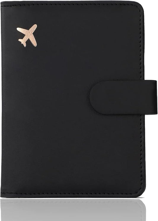 Melsbrinna Premium Leather Passport Holder Covers Case, Waterproof Rfid Blocking Travel Wallet Passport Holder with Pen Ho...