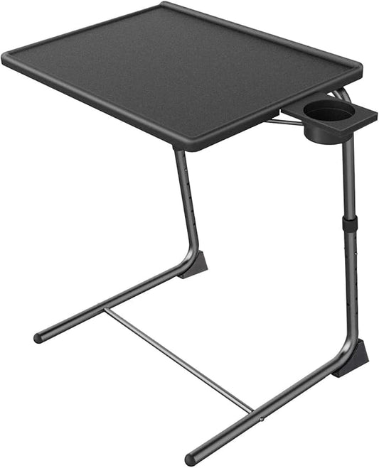 HUANUO Adjustable TV Tray Table - TV Dinner Tray on Bed & Sofa, Comfortable Folding Table with 6 Height & 3 Tilt Angle Adj...