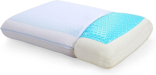 Cool Gel Cooling Pillow for Sleeping, Standard Size Cooling Memory Foam Pillow for Hot Sleepers, Reversible Ergonomic Desi...