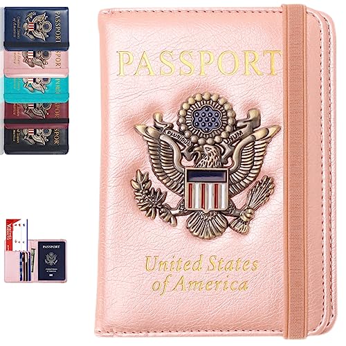 Passport Holder Cover Travel Wallet RFID Blocking Passport Wallets Family Organization Personalized Wallet Case for Men an...