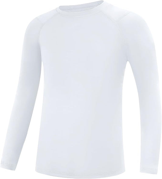 Blueleaf Boys' Girls' Compression Shirt Long Sleeve Undershirt Youth Quick Dry Athletic Base Layer for Football Baseball