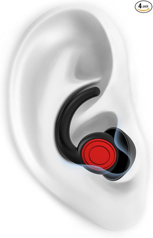 SUPCEAT Ear Plugs for Sleeping - Noise Reduction Soft Silicone Earplugs, 2 Pairs Reusable Hearing Protection Earplugs for ...