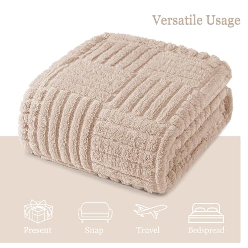 Whale Flotilla Lightweight Fleece Throw Blanket for Couch, Fuzzy Soft Blankets with Decorative Jacquard Pattern for All Se...