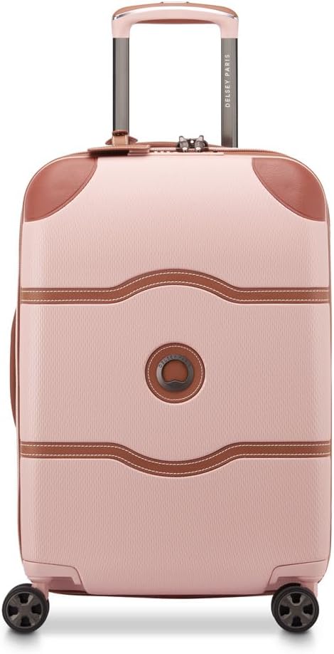 DELSEY PARIS Chatelet Air 2.0 Hardside Luggage with Spinner Wheels, Blush Pink, Carry on 20 Inch