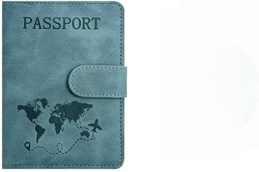 RFID Passport Holder Slim Travel Multi Functional Thin Case with Card Slots and Snap Closure for Flights and Everyday Trav...
