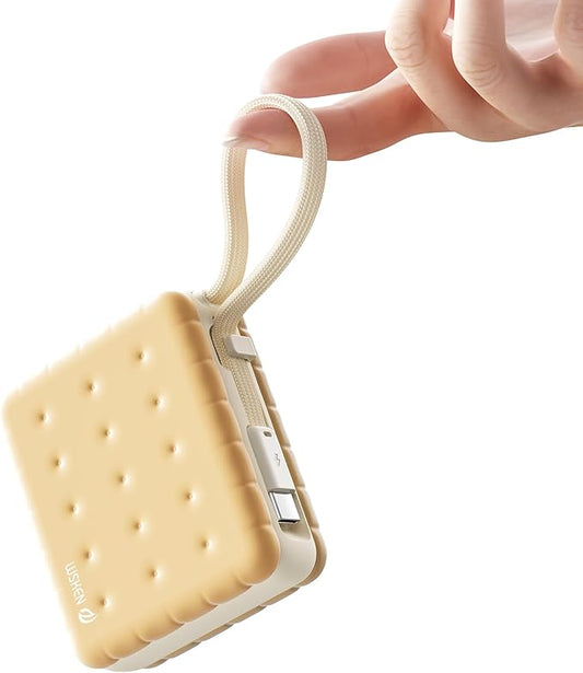 WSKEN for 30W-Fast-Charging Portable Charger Power-Bank, 10000mAh Battery Pack with Built in USB-C Cables, Small Compact, ...