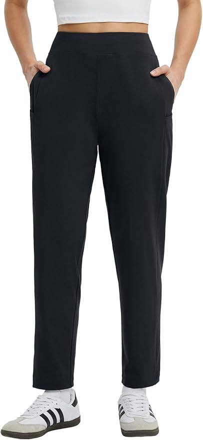 baleaf Womens Travel Pants with 6 Pockets Work Lightweight Stretch Ankle Petite Dressy Casual Golf Busniess Slacks