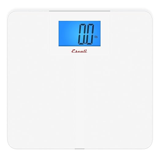 Escali High Capacity Anti-Slip Digital Bathroom Scale for Body Weight with Extra-High 562-lb Capacity, Batteries Included