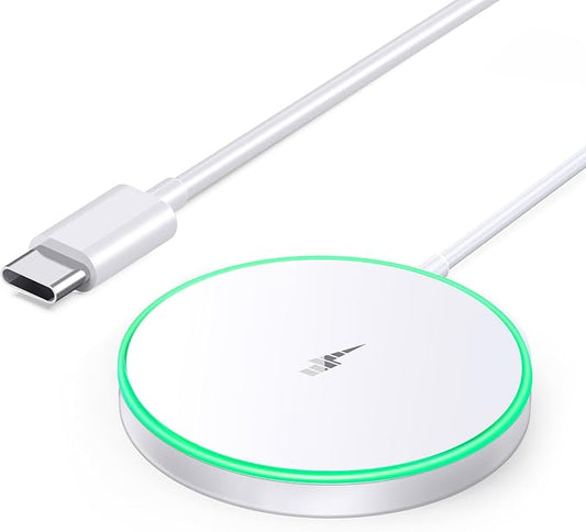 Magnetic Wireless Charger 15W Mag Safe Charger-Fast Charging Pad Compatible with iPhone17/16/15/14/13/12 Series & Airpods ...