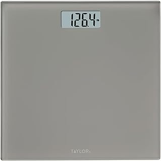 Taylor Digital Scales for Body Weight, 350 LB Capacity Bathroom Scale, 11.0 x 11.0 Inch Durable Glass Platform, Battery Po...
