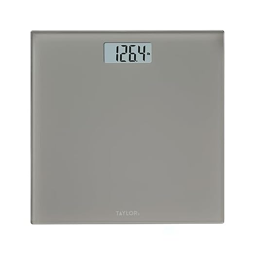 Taylor Digital Scales for Body Weight, 350 LB Capacity Bathroom Scale, 11.0 x 11.0 Inch Durable Glass Platform, Battery Po...