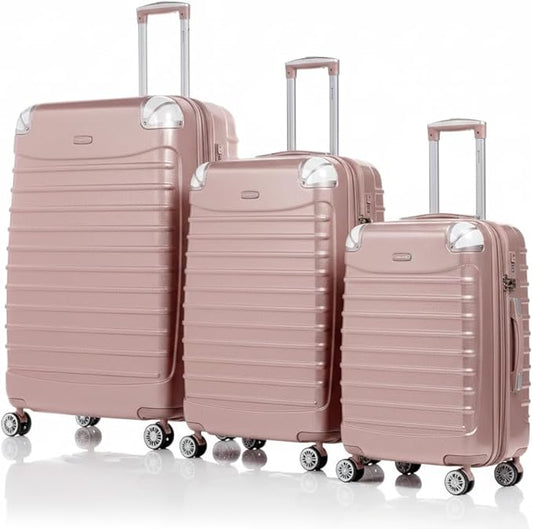 Gabbiano Vintage 3-Piece Luggage PC Hard Shell Set – Expandable Polycarbonate Luggage Set with Spinner Wheels, TSA Lock, H...