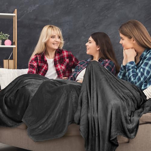 Tinideya 6 Pcs Flannel Fleece Throw Blanket Bulk 50 x 60 Inch Soft Fleece Blanket Warm Throw Blanket Coral Blankets for Co...