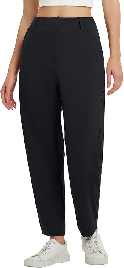 baleaf Womens Ankle Barrel Pants Stretch Travel Pants Petite Work Pants Casual Slacks with Pockets