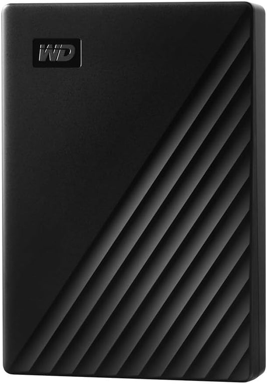 WD 5TB My Passport, Portable External Hard Drive, Black, backup software with defense against ransomware, and password pro...
