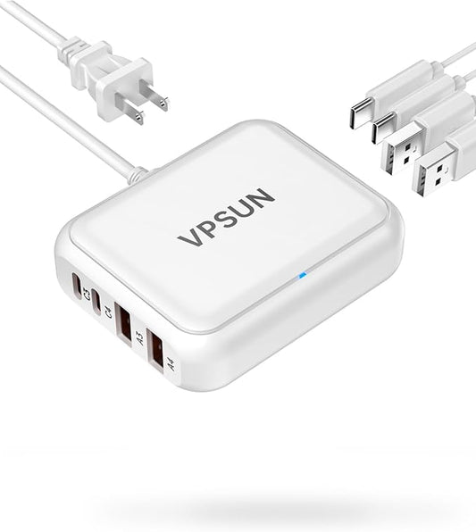 VPSUN USB C Charger 8 Port Block, Fast Charging Station for Multiple Devices,Multiport USB Charging Hub for iPhone,Samsun...