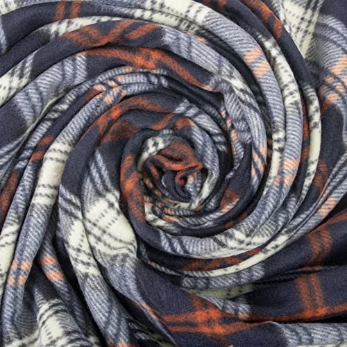 Trail maker 50x60 Throw Blankets, Plaid Fleece Throw Blankets for Bedroom, Couch, Livingroom, Chair, Pets, Outdoors