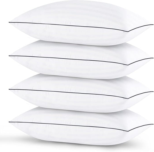 GOHOME Pillows Standard Size Set of 4 - Bed Pillows for Sleeping 4 Pack, Cooling Supportive Hotel Pillows with Premium Sof...