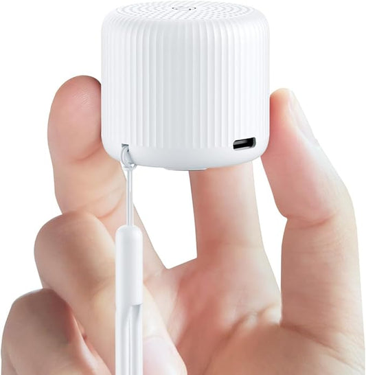 Portable Sound Machine for Baby Adults,LEICEX Travel Sound Machine,15 Non-Looping Sound Timer and Memory Play, Mini White ...