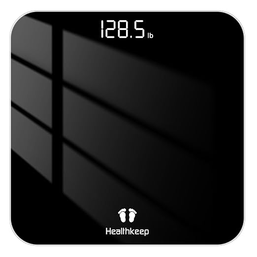 Digital Bathroom Scale for Body Weight: High-Precision 4-Sensor Accuracy, LED Display, 400lb/180kg Capacity, Safe Rounded ...