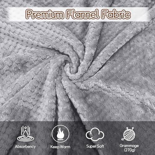 Tewloss 4 Pack Fleece Throw Blankets 50x60 Inches - 270 GSM Ultra Soft Plush Flannel for Bed Couch Sofa, Lightweight Warm ...