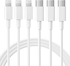 RCTech USB C to Lightning Cable 3Pack 6FT [MFi Certified] iPhone Fast Charger Cable USB-C Power Delivery Charging Cord for...