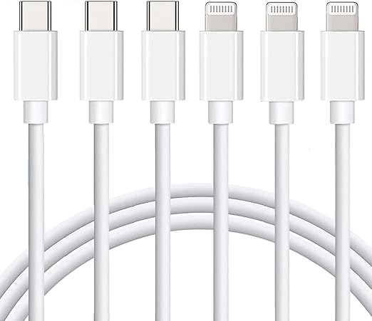 Mitesbony USB C to Lightning Cable [MFi Certified] 3Pack 6FT iPhone Charger Cord Power Delivery Type C Fast Charging Cord ...