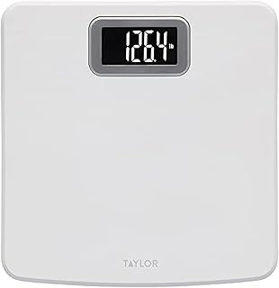 Taylor Precision Products Capacity Digital Bathroom Scale, White, 400 lb