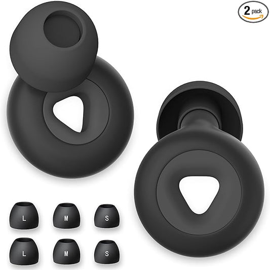 Ear Plugs for Sleeping Noise Cancelling, Reusable Hearing Protection in Flexible Silicone, Noise Cancelling Earplugs for S...