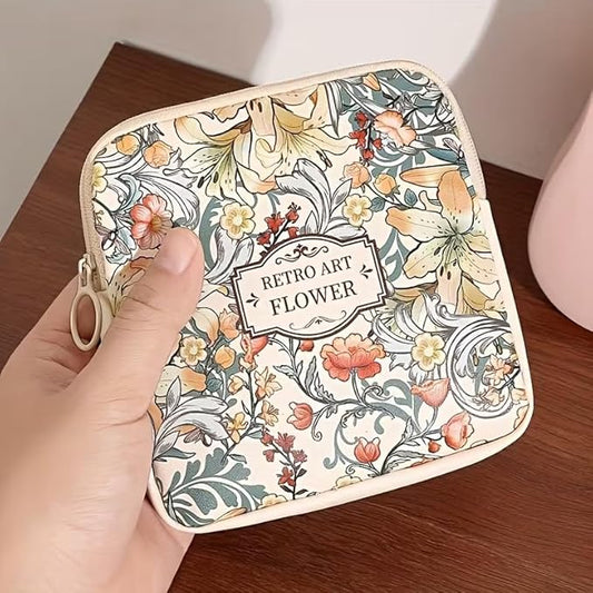 1PC Women Large Capacity Travel Organizer Bag Waterproof Zip Wallet Pouch for Cash Cards Earphones Lipstick Travel Home, Y...