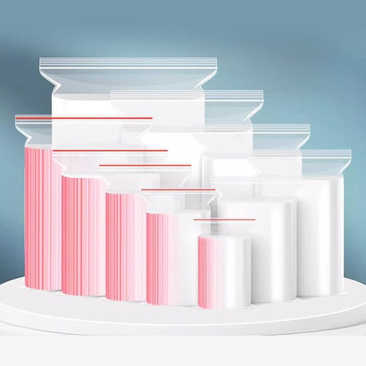 100Pcs Small Clear Jewelry Bags for Travel, Thick Reclosable Zip Lock Plastic Bags, Multi-Purpose for Organizing Jewelry, ...