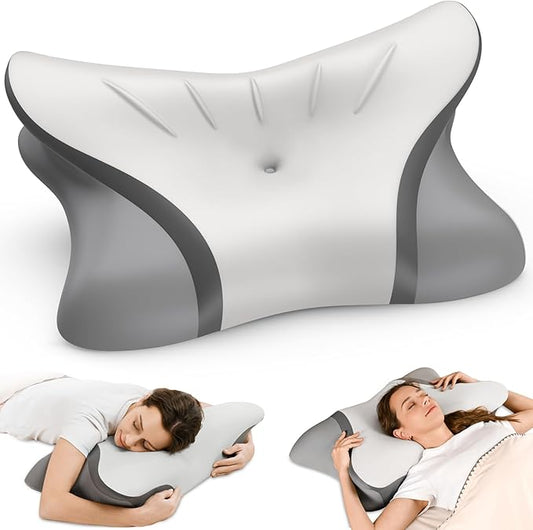 Cervical Neck Pillow for Pain Relief - Ergonomic Bed Pillow for Sleeping, Contour Orthopedic Memory Foam Pillows for Neck ...