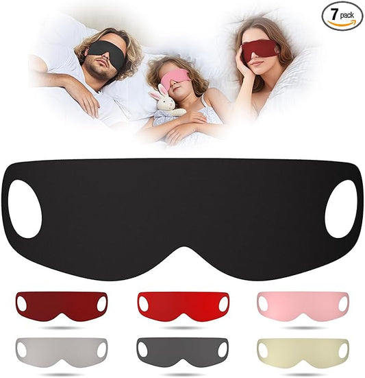 7 Pack Sleep Mask for Women,Men,Kids-Light Blocking Eye Mask and Eye Covers,Breathable Blackout Sleeping Mask,Zero Pressur...