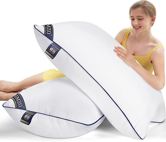 MZOIMZO Supportive Firm Bed Pillows for Sleeping- King Size, Set of 2, Cooling Hotel Quality with Premium Soft Down Altern...