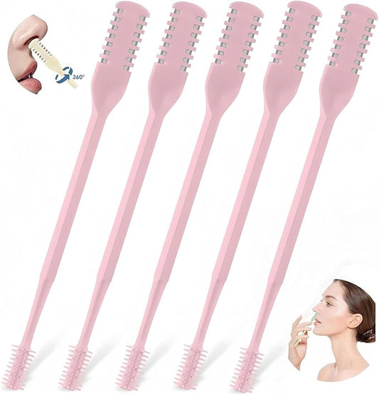 prgislew Nose Hair Trimmer 5 Pcs 2-in-1,2026 New Double Sided Nose Trimmer.Portable 360° Rotating Manual Nasal Hair Cutter...