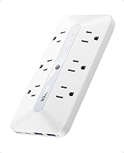Anker Wall Charger, 300J Surge Protector, 10-in-1 Outlet Extender, 6 AC, 2 USB A, 2 USB C Ports, Wide-Spaced Outlets and 2...