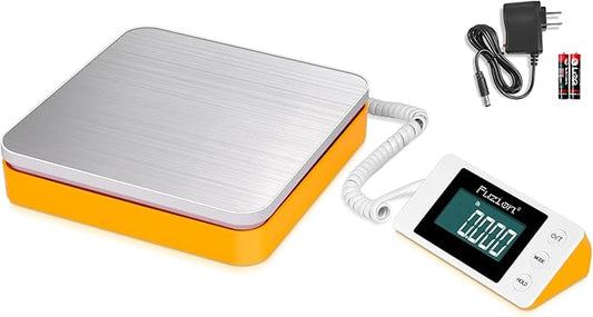 Fuzion Shipping Scale - Digital Postal Scale 110LB x 0.1oz, Large LCD Display, 5 Units, Scale for Packages, Postage - Dual...