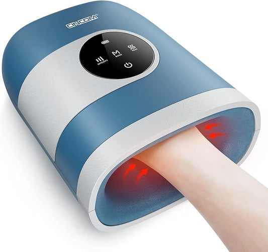 CINCOM Upgraded Hand Massager with Heat and Compression for Arthritis and Carpal Tunnel - Cordless & Rechargeable, Gifts f...