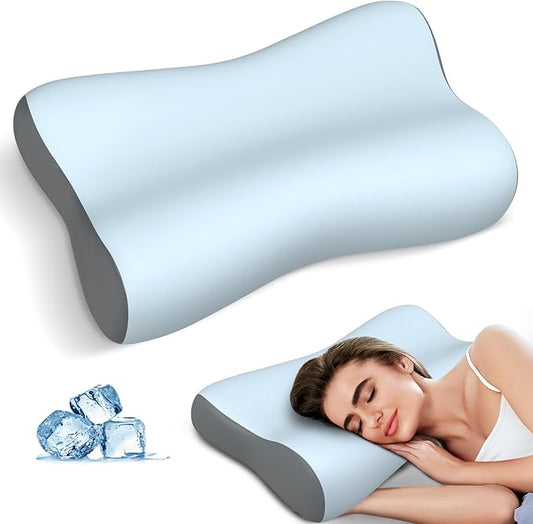 Cervical Neck Pillow, Contour Memory Foam Pillows for Neck Pain Relief, Ergonomic Pillow for Sleeping, Orthopedic Bed Pill...
