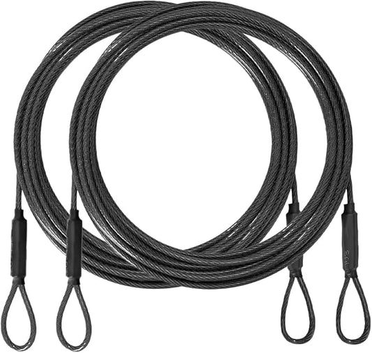 3.3mm (1/8 Inch) Outdoor Travel Stainless Steel Security Cable-3ft Luggage Lock Safety Wire Flexible Steel Wire Rope with ...