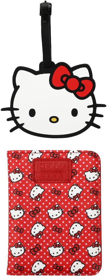 Bioworld Hello Kitty Passport Cover & Luggage Tag Combo Set