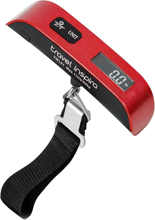 travel inspira Luggage Scale, Portable Digital Hanging Baggage Scale for Travel, Suitcase Weight Scale with Rubber Paint, ...