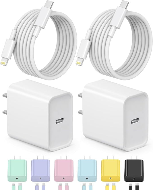iPhone Charger Fast Charging USB C Charger Block Type C Charging iPad Chargers with 6FT C Chargers Cord Compatible with iP...