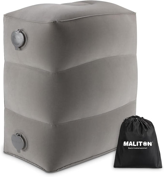 Inflatable Travel Foot Rest Pillow, Kids Airplane Bed, Adjustable Height Leg Pillow for Air Travel, Make a Flat Bed for Ki...