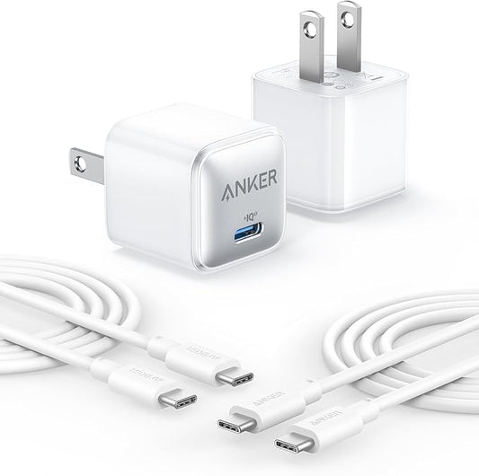 Anker USB C Charger Block, 20W PIQ 3.0 Compact Fast Charging for iPhone 17/16/15 and More Series, Galaxy, Pixel 4/3, iPad...