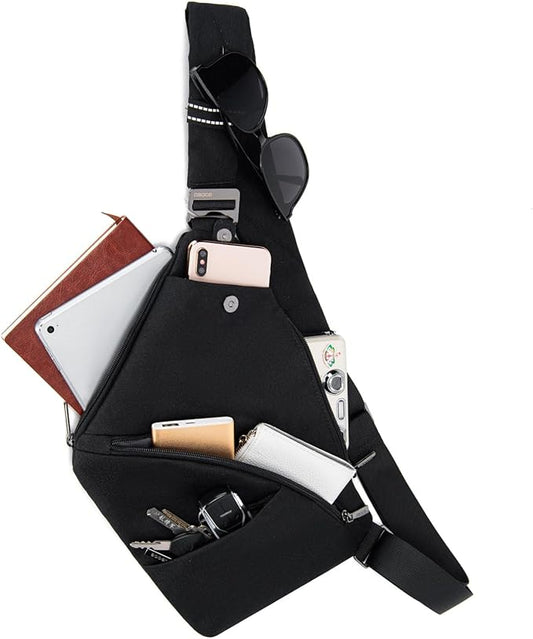 OSOCE Travel Sling Bag with RFID Pocket, Anti Theft Crossbody Bag for Women Men Casual Chest Outdoor Shoulder Hiking Bag